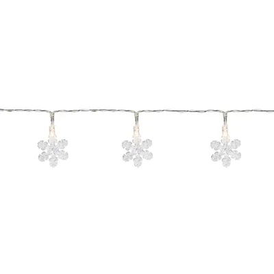 Produktbild von Markslöjd Lichterkette Bjällra Schneeflocke innen 2,20 m warmweiß mit Timer