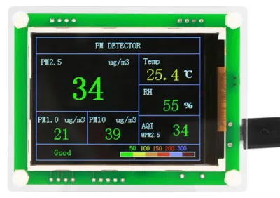PM2.5-Messgerät, 2,8-Zoll-Luftqualitätsdetektor, PM1.0/PM10.0