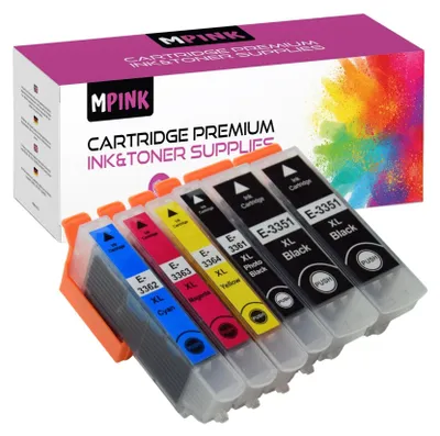 Produktbild von 6x Druckerpatronen für Epson CMYK T3351 T3361 T3362 T3363 T3364 Expression Premium XP-530 635 900 7100