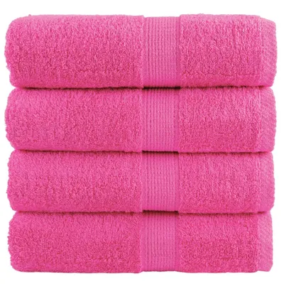 Imagen del producto de Toallas de mano premium SOLUND 4 unidades rosa 30x30 cm 600 g/m²