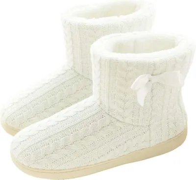 Produktbild von Damen-Hausschuhe, weich gefüttert, warm, mit fester Sohle, kuschelige Winter-Hausschuhe
