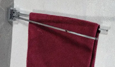 Produktbild von Vallona Schwenkarm Handtuchhalter 37cm Messing verchromt beweglich Wandmontage