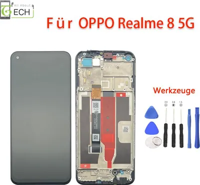 Produktbild von Für Oppo Realme 8 5G RMX3241 LCD Display mit Rahmen Bildschirm Touch Screen