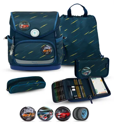 Produktbild von Belmil Compact Plus Premium Schulranzen Set 5-teilig "Orion Blue"