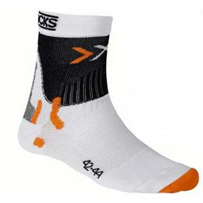 Image de Chaussettes X-Socks Man Biking Pro, blanc/noir, pointures 35-38