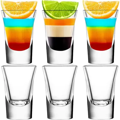 Productafbeelding van Supro, set van 6 shotglazen, 35 ml/3,5 cl, geschikt voor tequila, wodka, likeur - vaatwasmachinebestendig, transparant