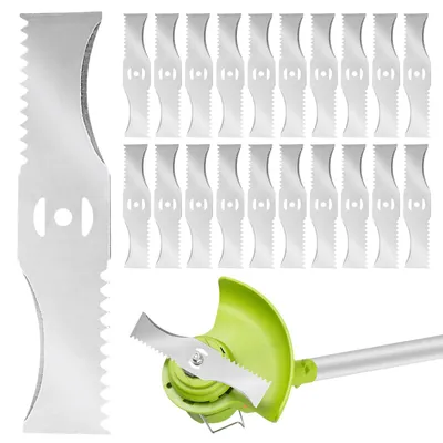 Produktbild von 20 Stück Rasentrimmermesser, Ersatzmesser aus Metall für Rasenmäher und Motorsensen