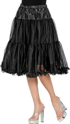 Produktbild von Rock - Unterrock aus Tüll - 65 cm lang Tutu Petticoat - Farbauswahl schwarz