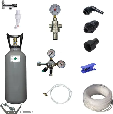 Produktbild von Anschlußpaket für Auftisch Anlage Sprudel Tafelwassergerät 6Kg CO2 OHNE Filter