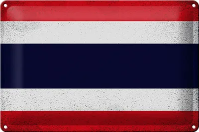 Produktbild von Blechschild Flagge Thailand 30x20cm Flag Thailand Vintage