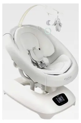 Produktbild von Eluma™ Sway elektrische Babyschaukel mit Cry-Detection Technologie, erkennt Babyweinen und reagiert selbstständig, ab Geburt bis ca. 9 Monate (9 kg), 3-fach verstellbarer Sitz, weiß