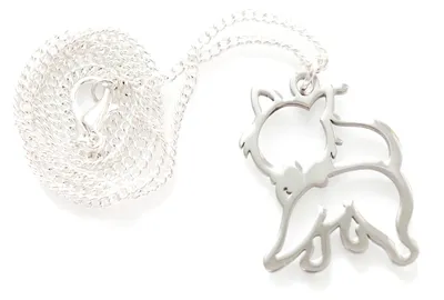Produktbild von Katze Kette Halskette 45cm Miniblings Kätzchen Katzenkette Schleife Edelstahl silber