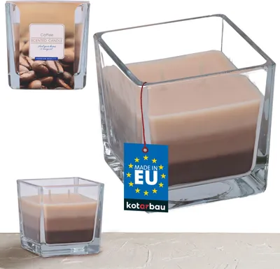 Obrázek produktu pro KOTARBAU® 2wick aroma svíčka ve skle 2wick tri-colour svíčka nápad na dárek aromaterapeutické dekorace svíčky doba hoření až 32 hodin káva