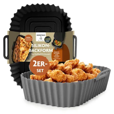 Produktbild von KitchBo Silikonform 20x15x6,3cm schwarz/grau