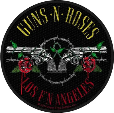 Obrázek produktu pro Guns N Roses - nášivka "Los F'N Angeles" - polyester RO7985 (One Size) (Black)