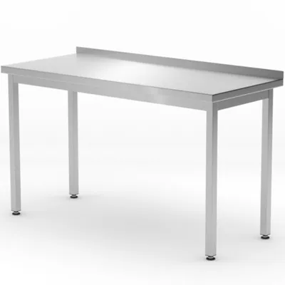Produktbild von Wandarbeitsplatte mit Kante Budget Line STEEL 1000 x 600 x 850 mm - Hendi 817209