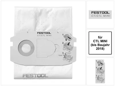 Immagine prodotto di FESTOOL Sacchetti filtranti FIS-CT Mini (5 pezzi)