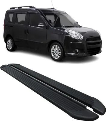 Image de Marchepieds Latéraux pédale pour Fiat Doblo 2010-2021 L1 Noir Aluminium 2Pcs