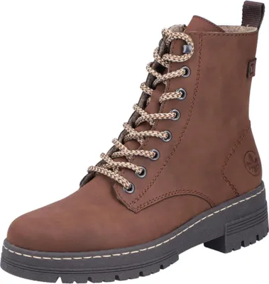 A single brown boot is shown against a white background.