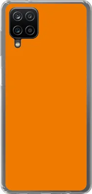 Produktbild von MuchoWow® Handyhülle Schutzhülle Hülle für Telefoonhoesje Samsung Galaxy A12 Orange - Jahreszeiten - Herbst - Farbe Silikon Softcase Handy Hülle - Bild