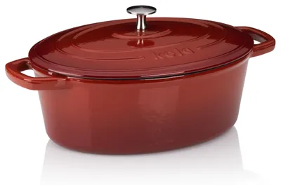 Produktbild von kela Bräter Gusseisen oval 4 Liter, Dutch Oven CALIDO, Induktion Gussbräter mit