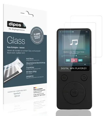Produktbild von 2x Schutzfolie für Synclum QS123 - Anti-Shock 9H Folie dipos Glass Kunststoffglas