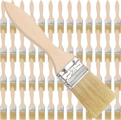 Zdjęcie produktu dla Płaski pędzel, szerokość 38 mm, 50 sztuk, z drewnianym uchwytem, do prac malarskich