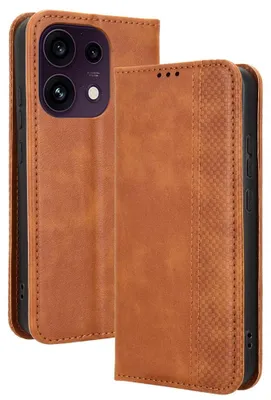 Produktbild von OPPO Reno16 F Hülle - Coverup Vintage Style Klapphülle - Braun