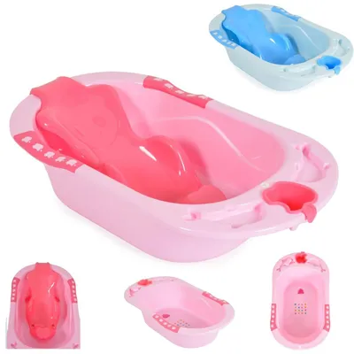 Produktbild von Cangaroo Babybadewanne Larissa 89 cm, herausnehmbarer Badesitz, Wasserablauf
