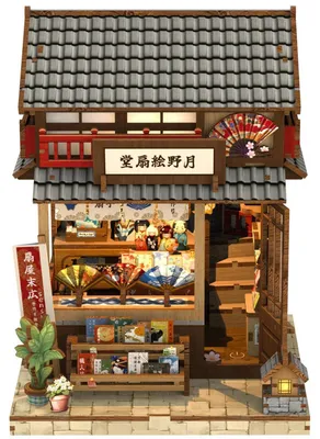 Productafbeelding van Boekenrek-bouwpakket voor volwassenen, 3D-houten puzzel van een eikenhouten boekenrek, doe-het-zelf miniatuurhuis, decoratie voor een boekenrek (Tsukino Eogi-dou)