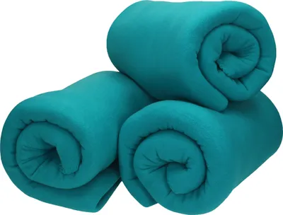 Produktbild von Betz 3 Stück Luxus Fleecedecken 130x170 cm Kuscheldecken  Farbe petrol
