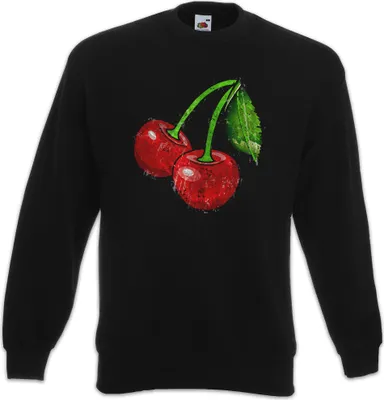 Produktbild von Urban Backwoods Oldschool Cherries Vintage Logo I, Sweatshirt, Farbe: Schwarz, Größe: M