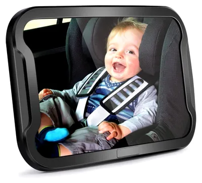 Produktbild von Baby-Autospiegel, Bruchsicherer 360° Verstellbarer Rücksitzspiegel - Geeignet für Verschiedene Kopfstützen