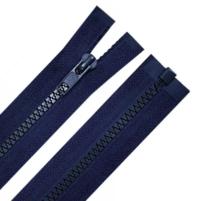 1 Reißverschluss Plastik-Kunststoff Profil 5mm 100 cm teilbar, Autolock, marineblau