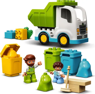 Produktbild von LEGO 10945 DUPLO Müllabfuhr und Wertstoffhof, Müllauto Spielzeug, Lernspielzeug, Kinderspielzeug ab 2 Jahre