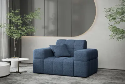 Produktbild von Sessel Designersessel NANCY in Stoff Neve Blau