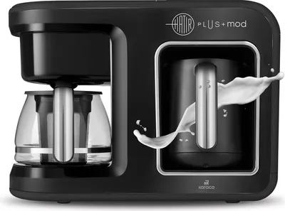 Produktbild von Karaca Hatır Plus Mod 5 in 1 Essential Kaffeemaschine Kaffeebereiter Kaffeemaker Schwarz Chrom, 1400 Watt