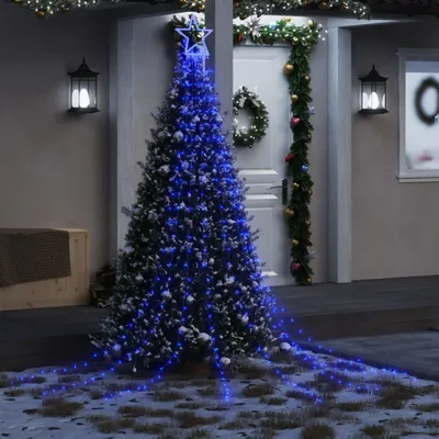 Obrázok produktu pre BEI CLORIS Osvetlenie vianočného stromčeka 320 LED diód modrá 375 cm - ozdoby na vianočný stromček New2395233 1ks