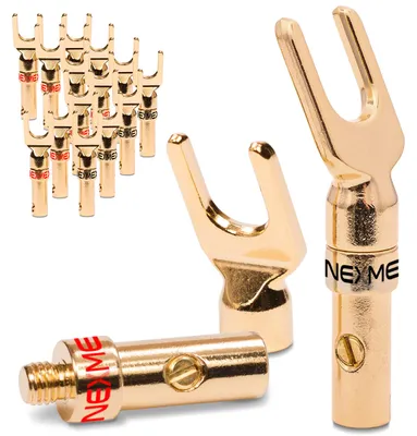 Produktbild von Gabelschuhe 16x NEXMEX Y-Stecker Gabelkabelschuhe Lautsprecherkabel Gabelstecker