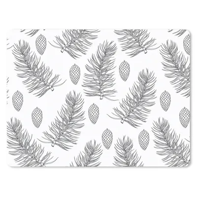 Produktbild von MuchoWow® Mauspad Mousepad Tannenzapfen - Weihnachten - Muster - Natur 40x30 cm - Mousepads - Maus Mat - Pad - Mausunterlage - Anti Rutsch