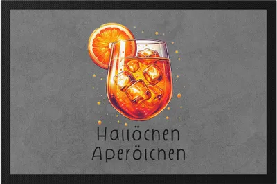 Produktbild von Hallöchen Aperölchen Fußmatte Sommer Cocktail Aperol Spruch Beste Freundin