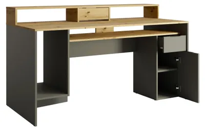 Produktbild von SCHREIBTISCH Graphit, Eiche Artisan 160/91,45/70