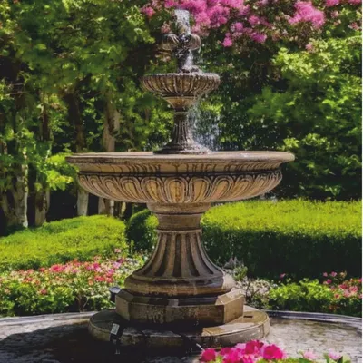 Immagine prodotto di Casa Padrino Fontana barocca marrone Ø 150 x H. 190 cm - Magnifica fontana da giardino