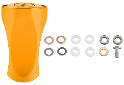 Image de Bouton de remplacement plat pour poignée de moulinet Lure Sea, en alliage d'aluminium, doré