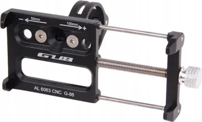 Produktbild von GUB | Handyhalterung G-86 - Schwarz - Stabiler Aluminium Halter - Für Motorrad und Fahrrad