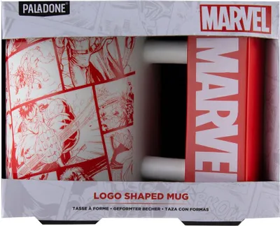 Immagine prodotto di Tazza a forma di logo Marvel Paladone - Merchandise con licenza ufficiale, Multicolore
