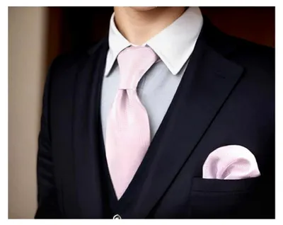Produktbild von Herren Krawatte einfarbig Rosa Classic Hochzeit Party Seide