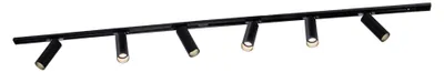 Produktbild von Ledvion Schienensystem lampen 2m 1-Phasen Schwarz 6-flammig ohne GU10 Lampe