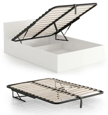 Zdjęcie produktu dla Stelaż metalowy do łóżka z mechanizmem podnoszenia 28 listew dzielony 120x200 cm