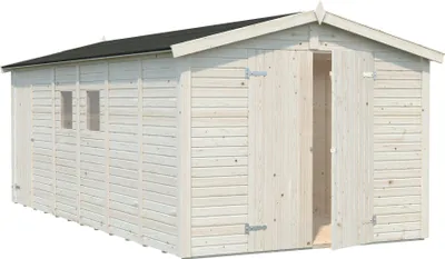 Produktbild von Palmako Gerätehaus Dan 14,7 m² - 16 mm naturbelassen